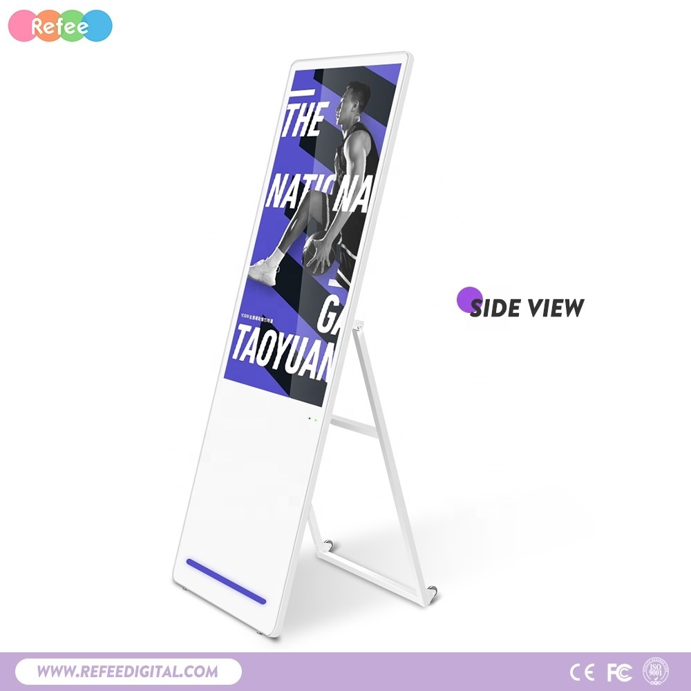 Portable Network advertising screen 40 inch indoor android monitor lcd store digital poster kiosk display signage