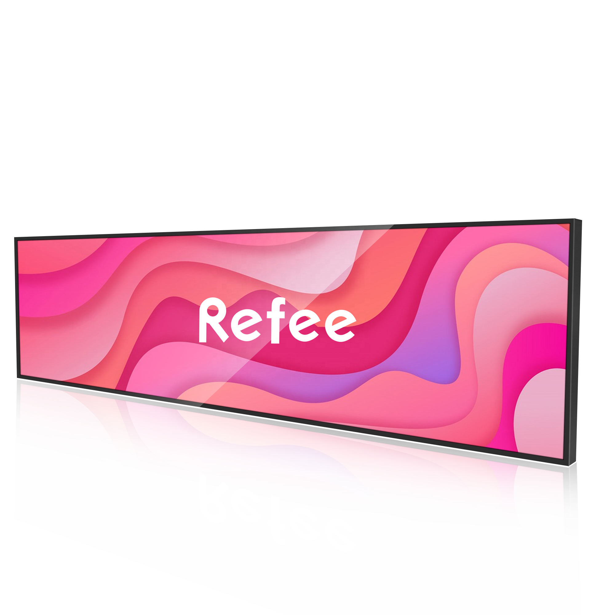 19/21/24/28//29/36/43/48/ inch lcd screen stretched bar digital shelf display/edge display/wide lcd panel sign