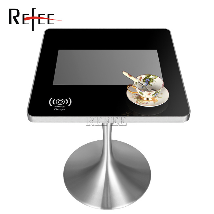 Conference Advertising Stand Menu Holder Led Coffee Touch Screen Table with Game Interactive Restaurant 16.7m,black 178 /178 5ms