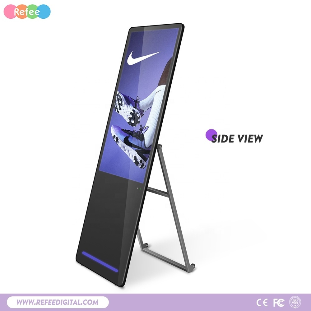 Portable Network advertising screen 40 inch indoor android monitor lcd store digital poster kiosk display signage