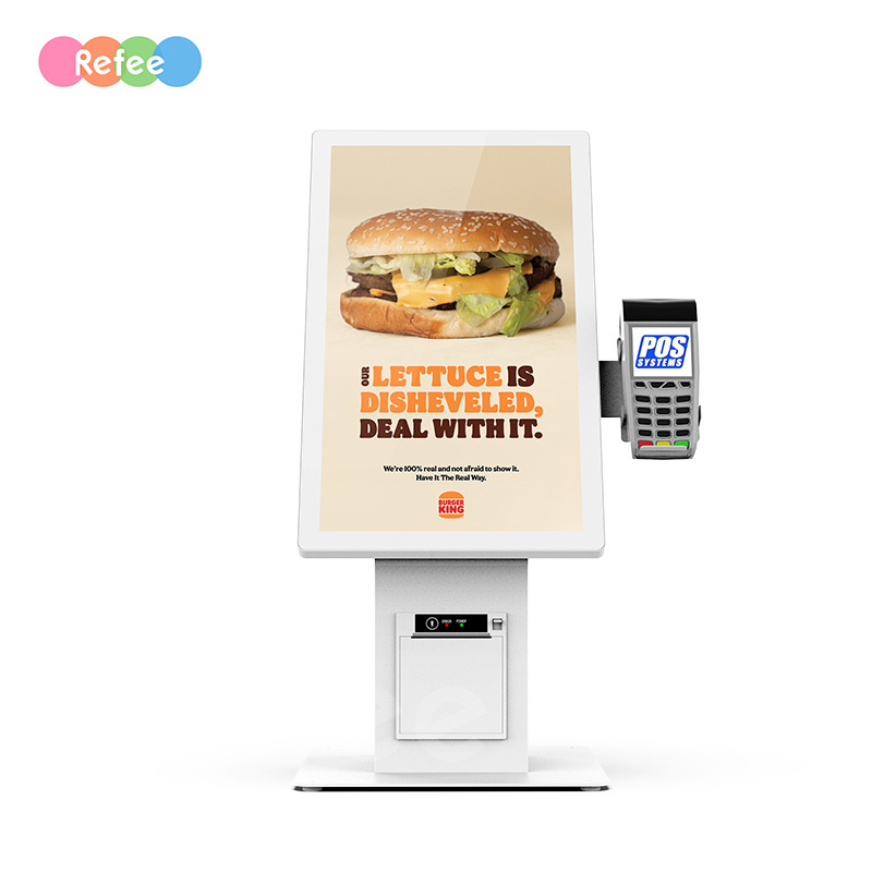 21.5 inches mobile terminal pos machine point of sale systems cash register kiosk Automatic QR code kiosk self-service