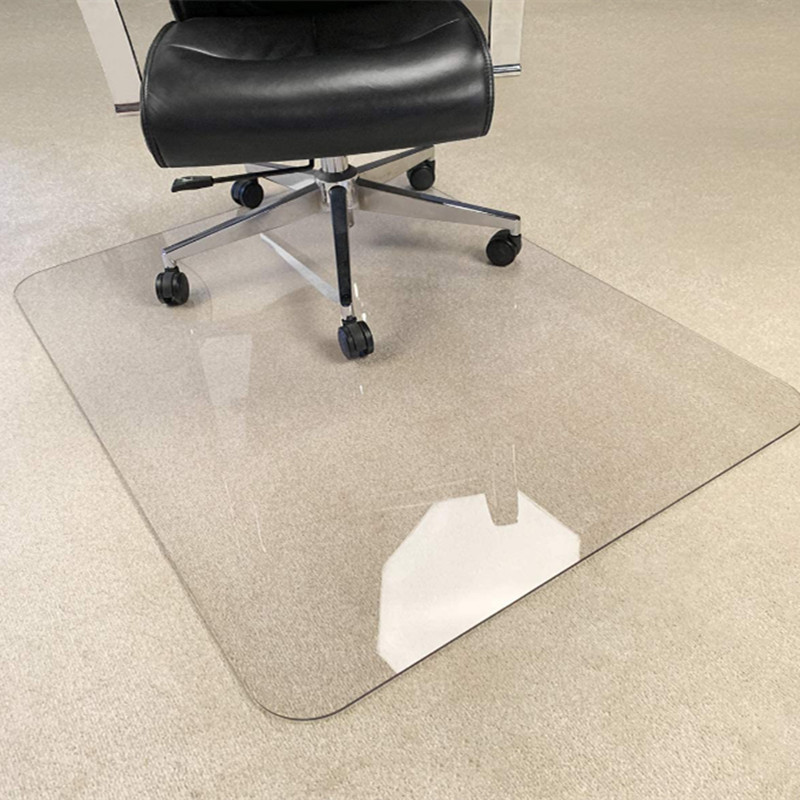 PC transparent plastic wood floor protective pad chair floor mat carpet rotary chair pad office chair  mat factory wholesale