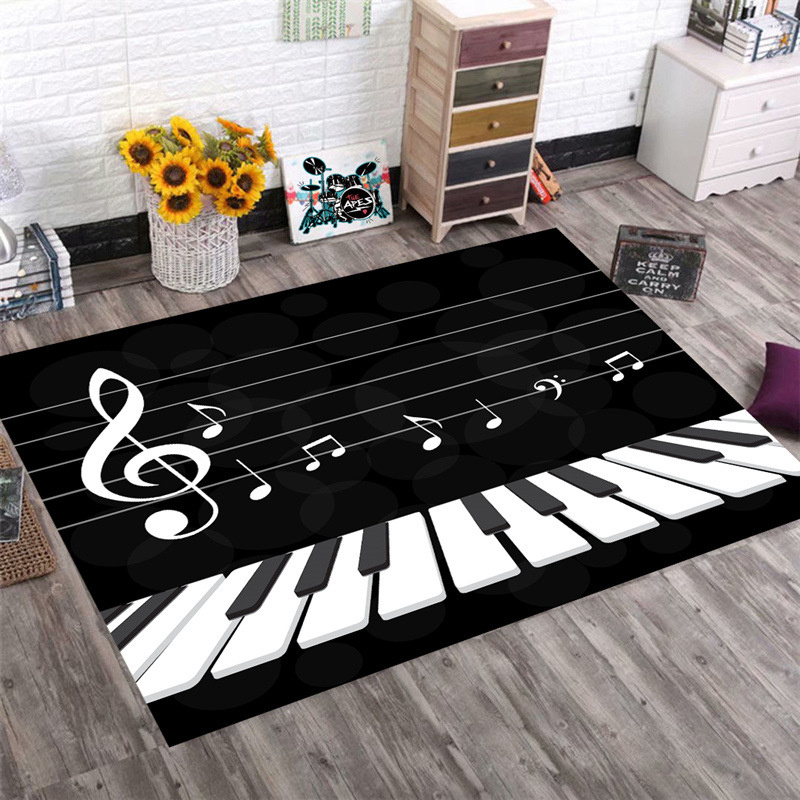 Drum soundproof carpet Music classroom staff mat notes piano keyboard thickened washable mat