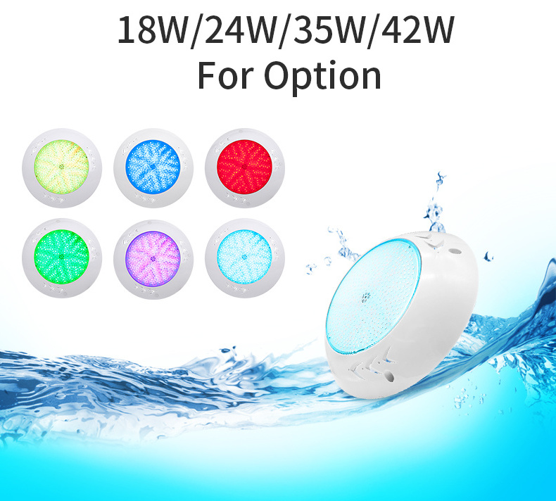 Refined Resin Filled Swimming Pool Light Bright LED RGB 12V AC Low Voltage Remote Control Replacement for Pentair Pool Light