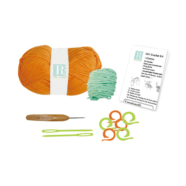 Hot Sale Cute Vegetable Carrot DIY Knitting kit DIY Crochet Kit