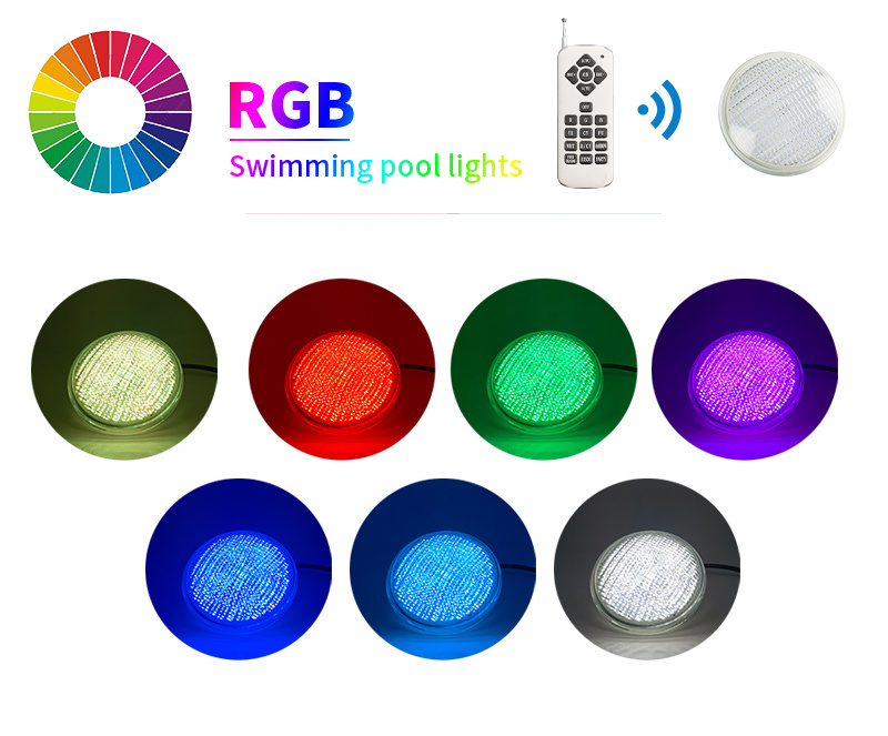 glass PAR56 replacement bulb 35W RGB led light ip68 water proof lights for pentair