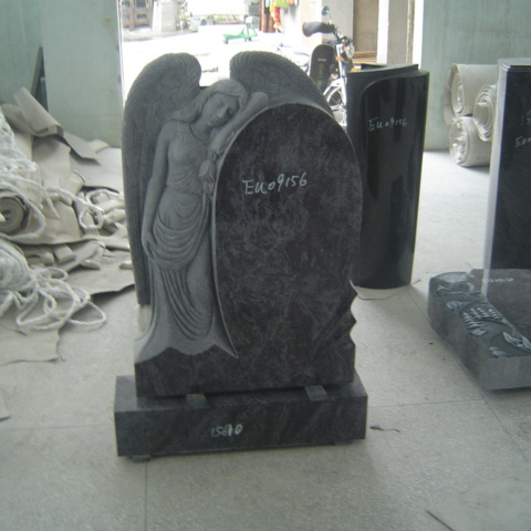 Good quality polished white marble angel Tombstone and monument