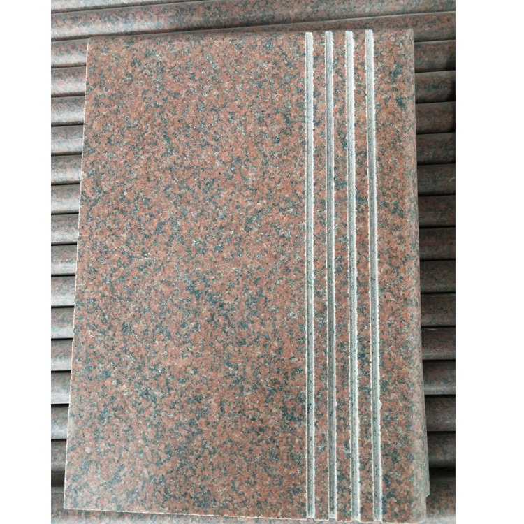 India Red Granite Step tiles with bullnose Edge Matt  Finish