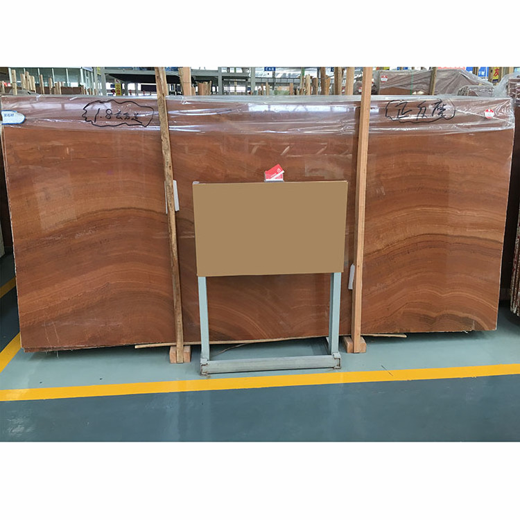 Redwood grain verona Red marble Customized Natural Quartz Red Wood Look Marble Light Wood Grain Red Marble