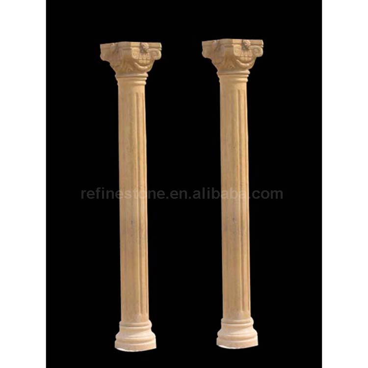 Solid Marble Columns Roman Pillars Hollow Granite Stone Columns