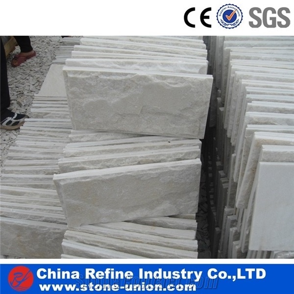 White Quartzite Slate Decorative Exterior Interior Culture Natural Stone Veneer Ledger Panel Wall Cladding