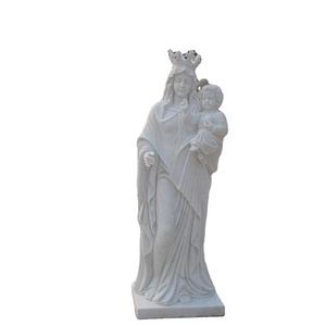 Wholesale white marble Mary catholic religious statues