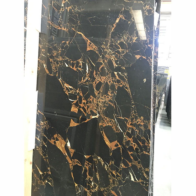 Black potoro Marbre Marble Floor Pakistan Tile Black Gold