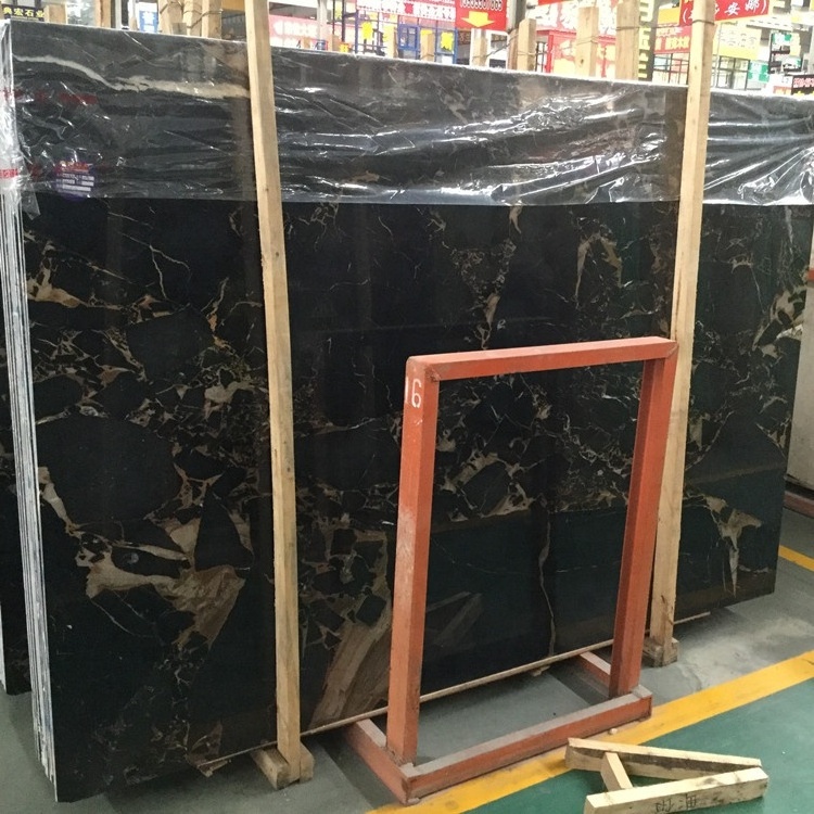 Athens Portoro marble ,  Athens Black and Gold Flower marble