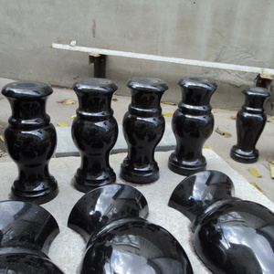 China Black granite flower vases for tombstones