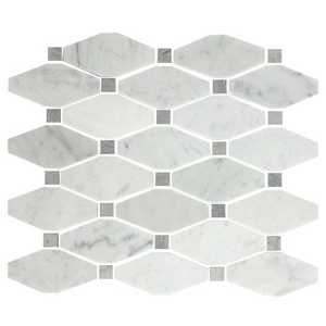 Decorative mosaic tile Calacatta Marble Mosaic Flooring Tile, Calacatta white Herringbone Mosaic