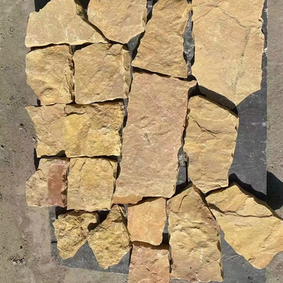 Yellow Sandstone Irregular Random Stone Flagstone &Loos Stone paver Tiles