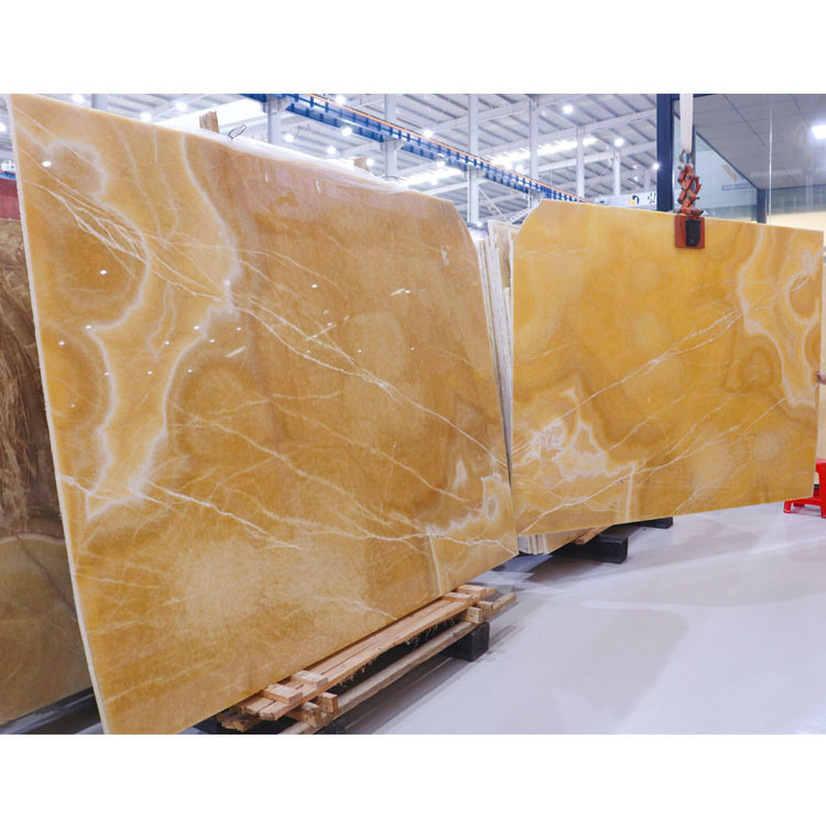 Translucent Honey Yellow Onyx  Backlit Honey Onyx Slabs wall panel Suppliers