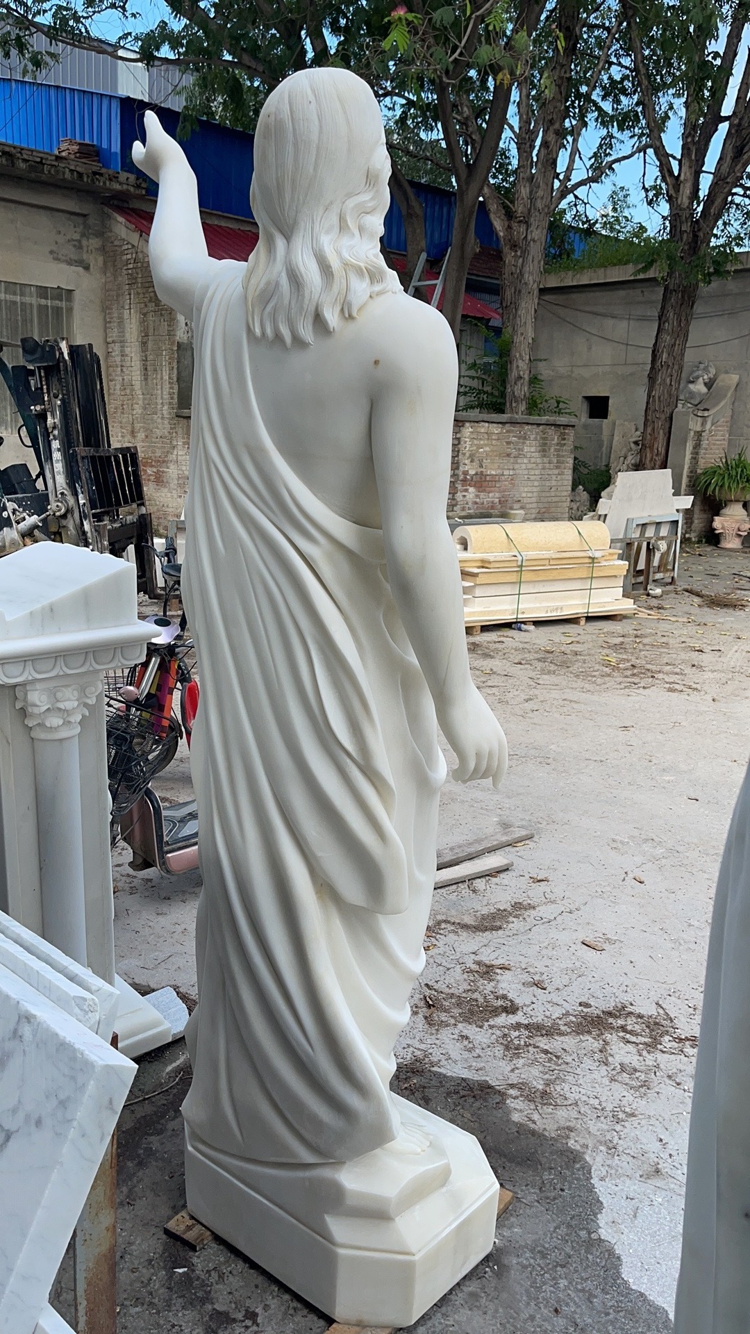 205cm Religious white marble statue life size jesus statue