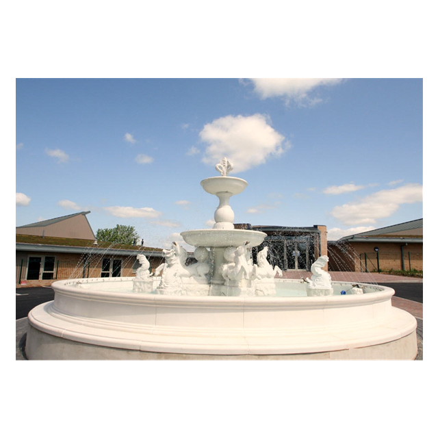 Marble Fountains And Statues Outdoor Garden Decorative Marble Stone Water Fountains With Horse Statue