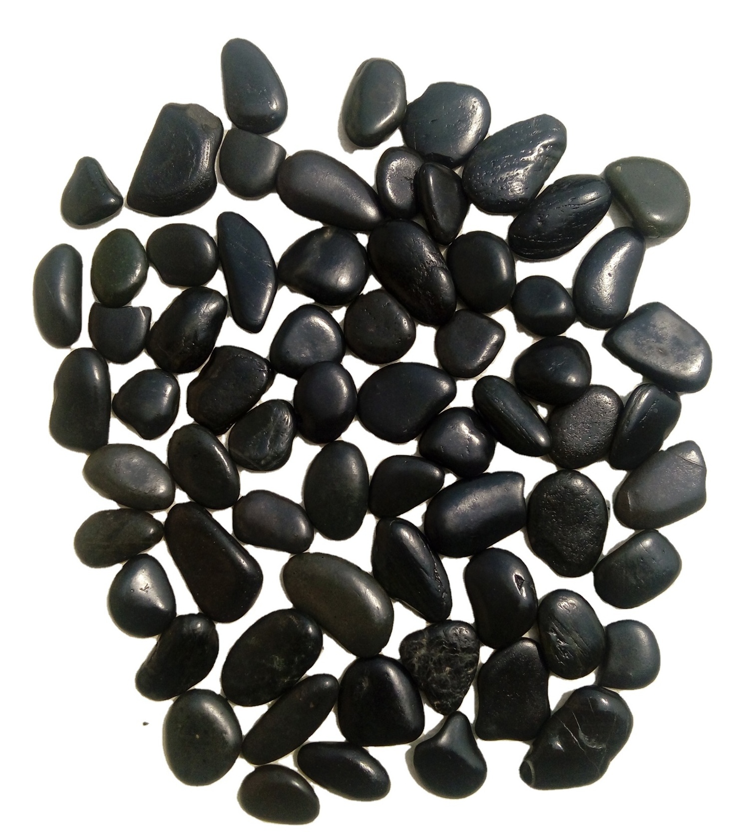 China natural high polished river stone black landscaping pebble stone decorative cobblestone