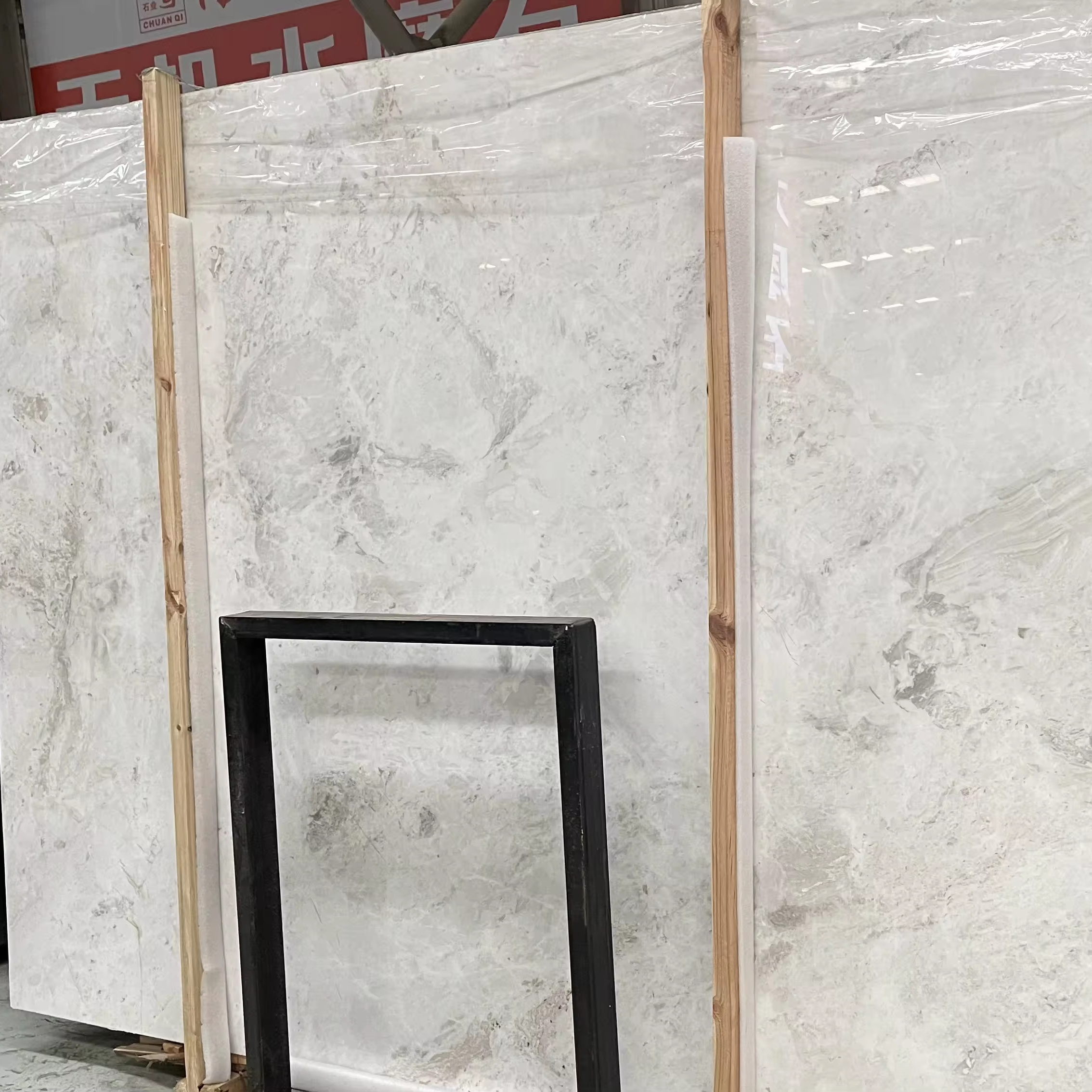 Refine Stone Supply Yabo white tile stone slab simple modern marble counter top