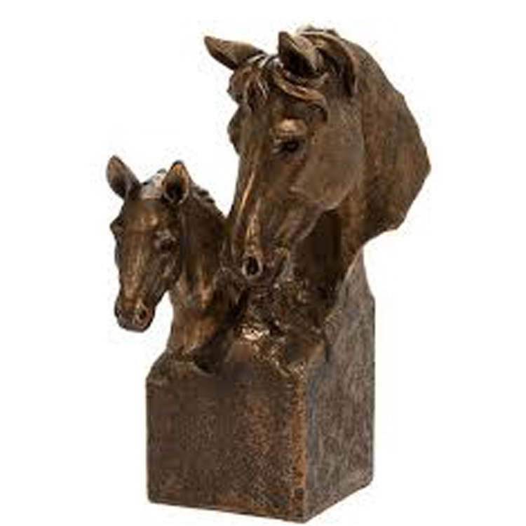 Antique Statue Bronze Sculpture Horse Head