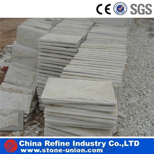 White Quartzite Slate Decorative Exterior Interior Culture Natural Stone Veneer Ledger Panel Wall Cladding