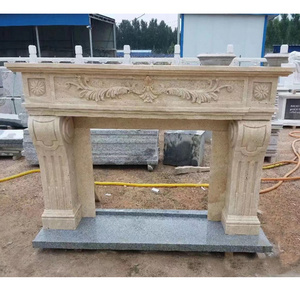 Antique Beige Travertine Fireplace Surround Mantels Manufacturers