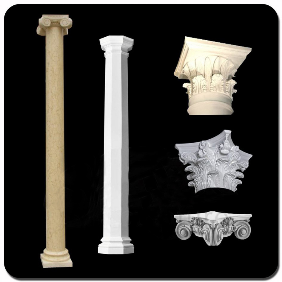 Hand Carved Natural Stone Custom Design Large Marble Column