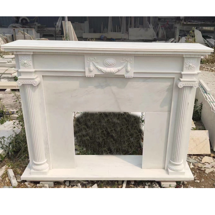 Antique Beige Travertine Fireplace Surround Mantels Manufacturers