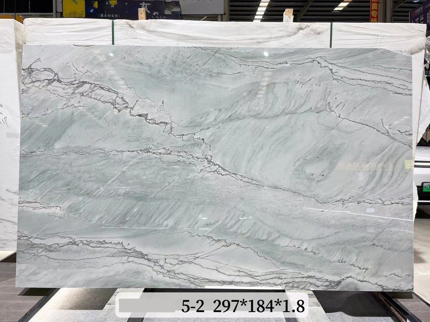 Refine Stone supply Brazil Calacatta White quartzite slab countertop white