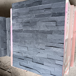 RF High quality Black slate wall covering slate natural culture stone