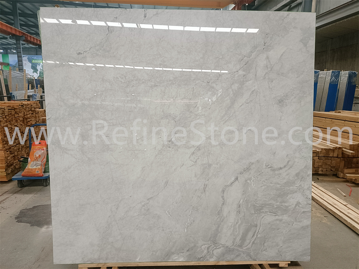 Refine Stone Supply Yabo white tile stone slab simple modern marble counter top