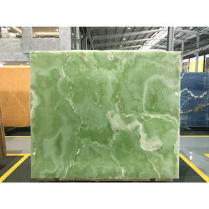 Natural Green Onyx Stone Floor Slab Marble