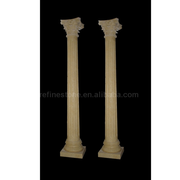 Solid Marble Columns Roman Pillars Hollow Granite Stone Columns