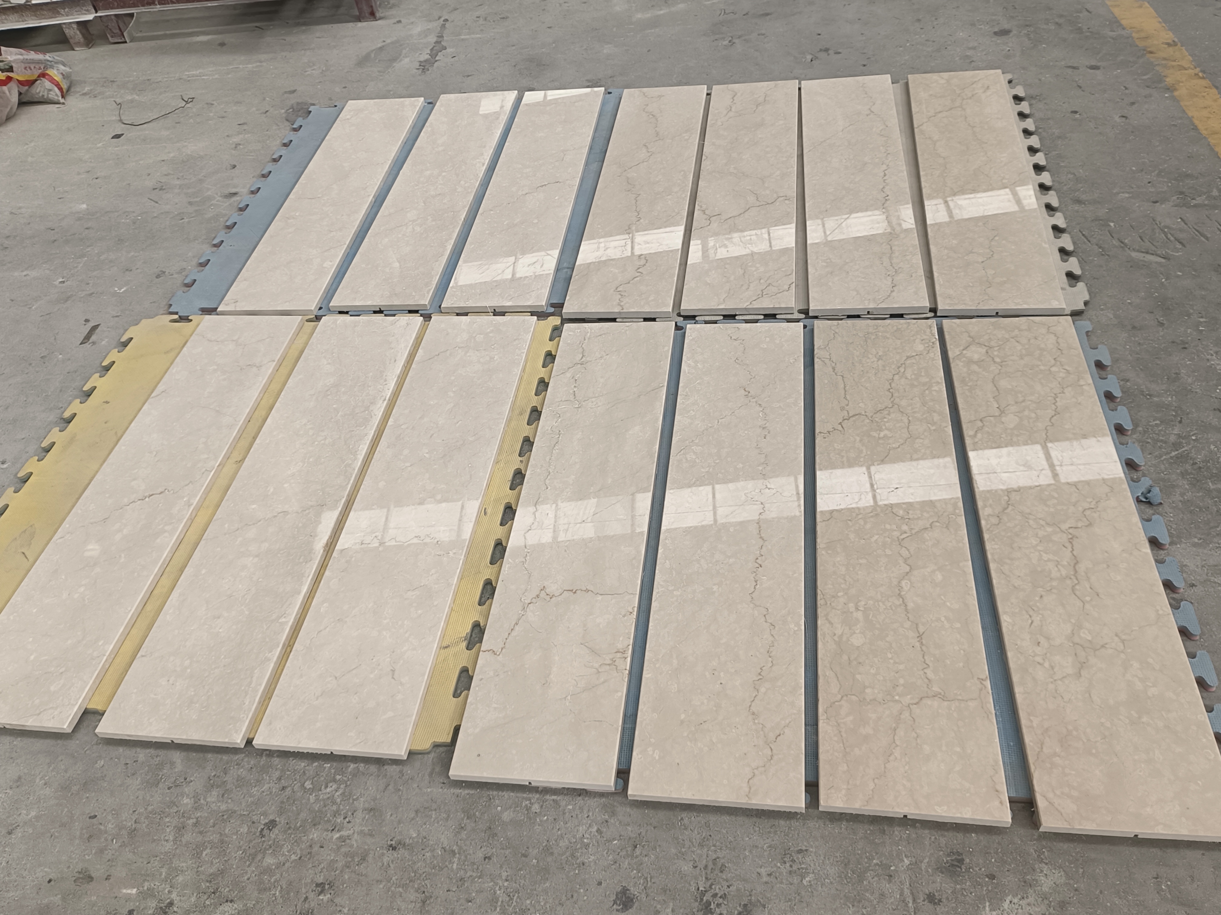 Good quality Botticino Classico beige slab Marble stone tiles with gold brown veins