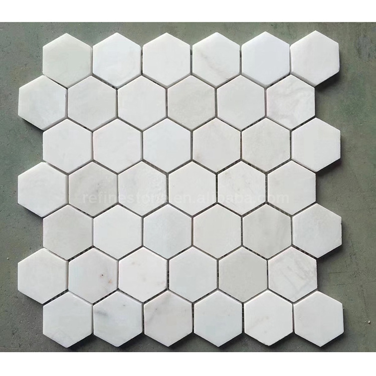 Hot Sale Carrara White Marble Hexagon Mosaic Wall And Floor Mosaic Tiles