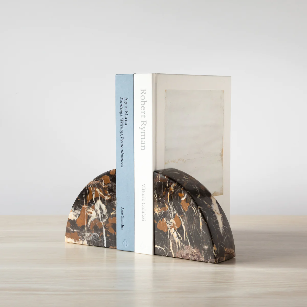 Home decorative black portoro marble stone bookends