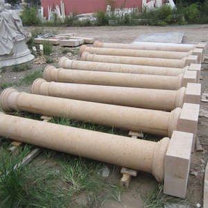 Yellow limestone modern indoor marble corinthian columns pillars