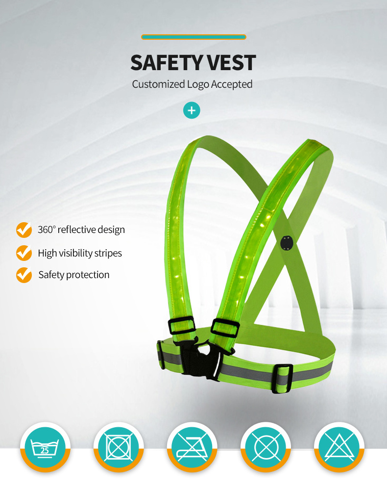 HCSPnight high visibility  cycling running warning safety safety vest backpack reflective running vest