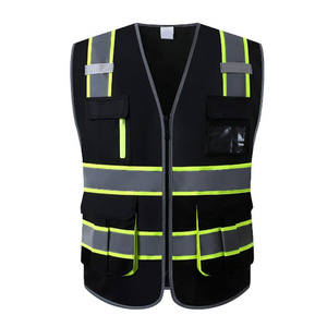 safty vest safety vest reflective High visibility with pockets and zippers reflective vest for children