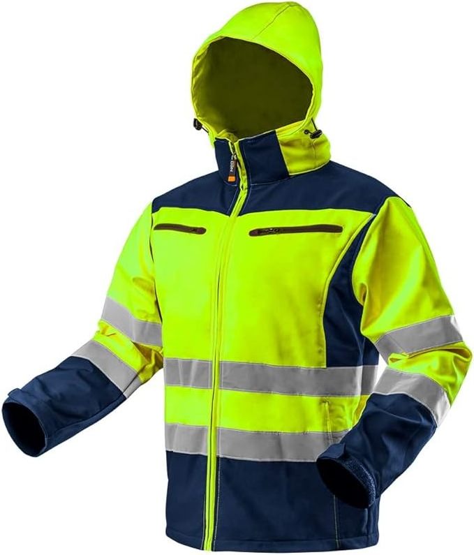 HCSP custom winter high visibilitywork jacket with reflective stripes hi vis reflective safety clothing  work