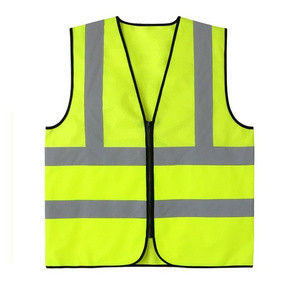 HCSP Hi Vis Polyester Reflective Safety Vest for Construction Road Officers Customizable with Logo Featuring Hi Vis Mesh