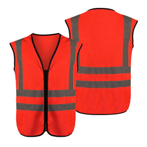 HCSP Safety Work Security Reflective Red Personal Protective Vest