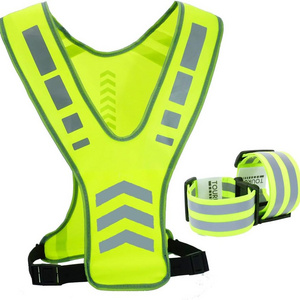 HCSPnight high visibility  cycling running warning safety safety vest backpack reflective running vest