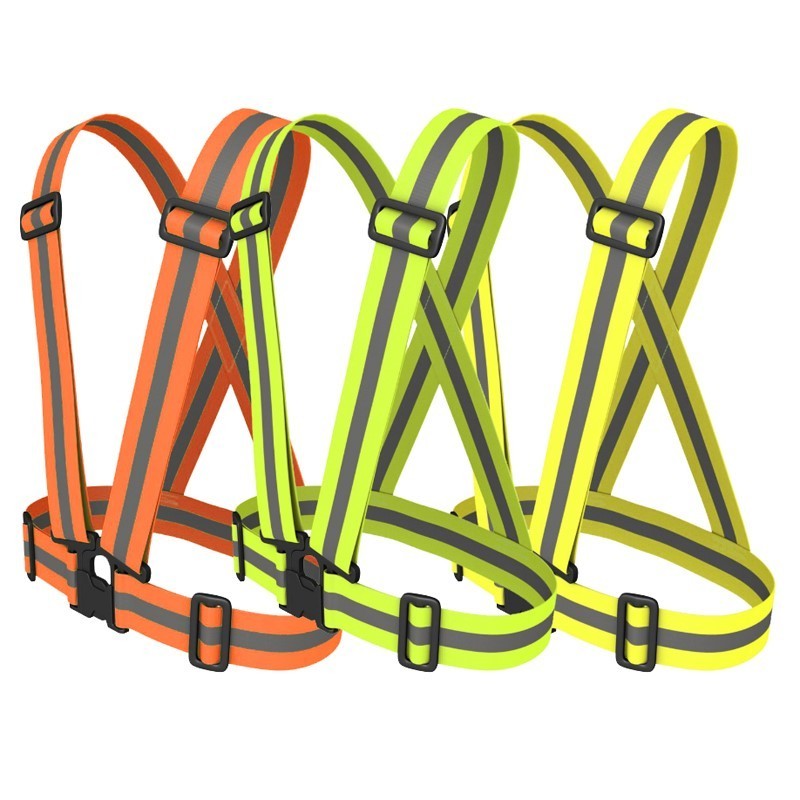 HCSP Hi-vis Reflective Security Belt Yellow Reflective Safety Straps for Safety Vest