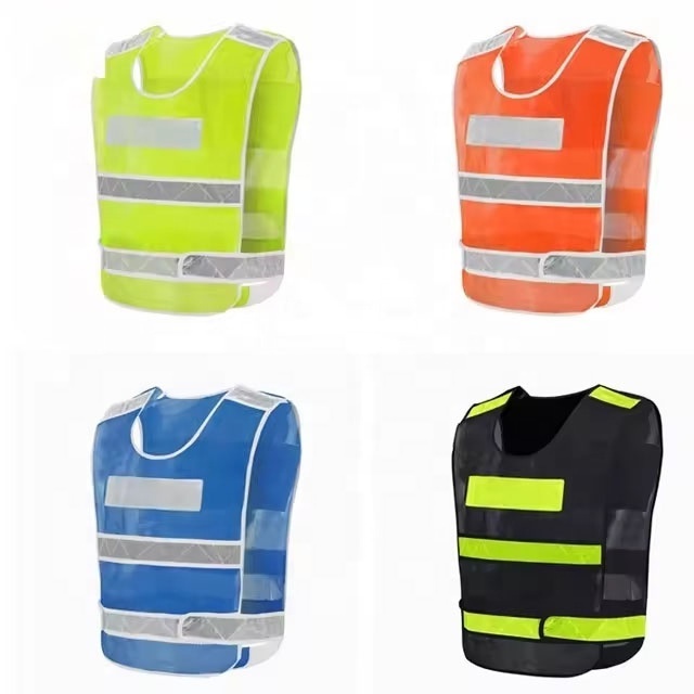 HCSP Security Jacket Construction High Visibility Multi Pockets Colorful Reflective Safety mens work vest