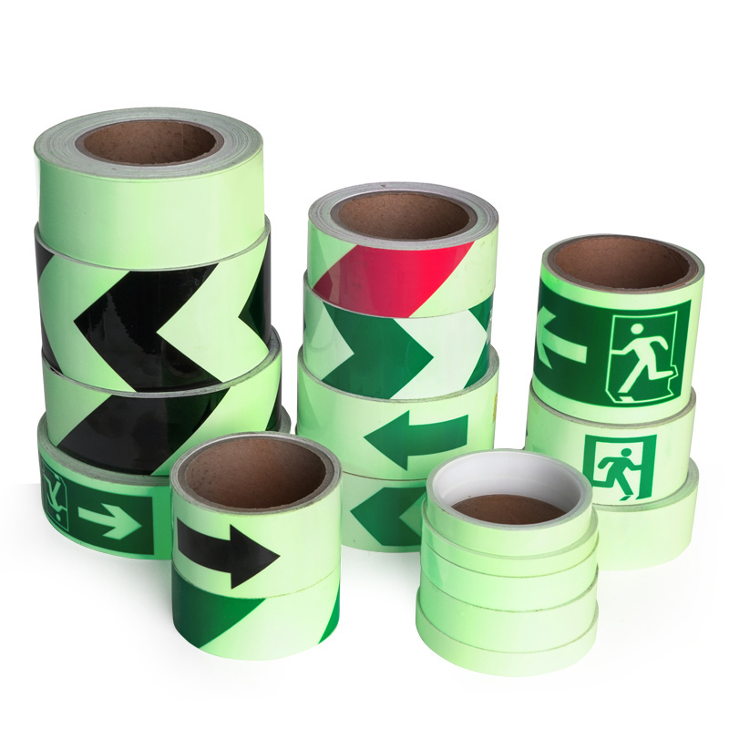 High Brightness Environmental Self Adhesive Safety Sticker Tape Glow In The Dark Luminous Tape