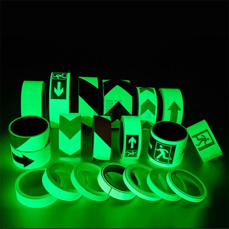 High Brightness Environmental Self Adhesive Safety Sticker Tape Glow In The Dark Luminous Tape